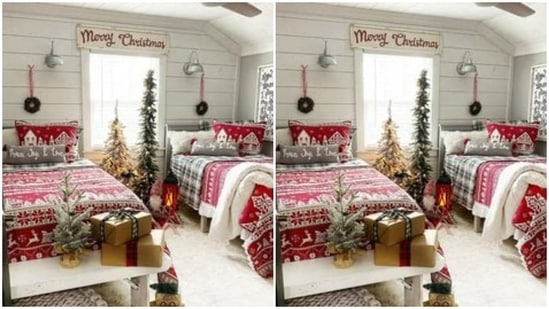 Make your bedroom colourful – The kids are going to love nap time when they walk into a bedroom decked up with a Christmas tree, socks, balloons and gifts.(https://in.pinterest.com/)