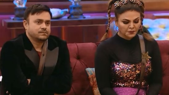 Rakhi Sawant and Ritesh Singh on Bigg Boss 15.