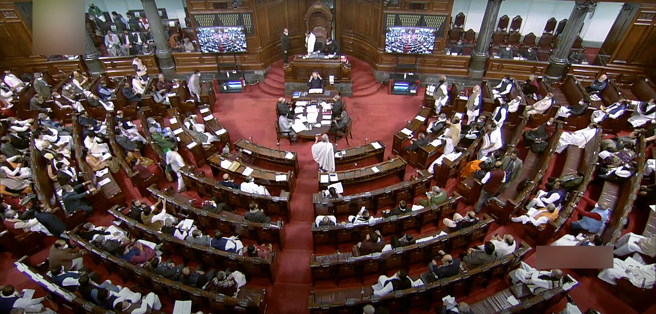 The electoral reform bill was passed in the Rajya Sabha amid opposition walkout.&nbsp; (ANI Photo/SansadTV)