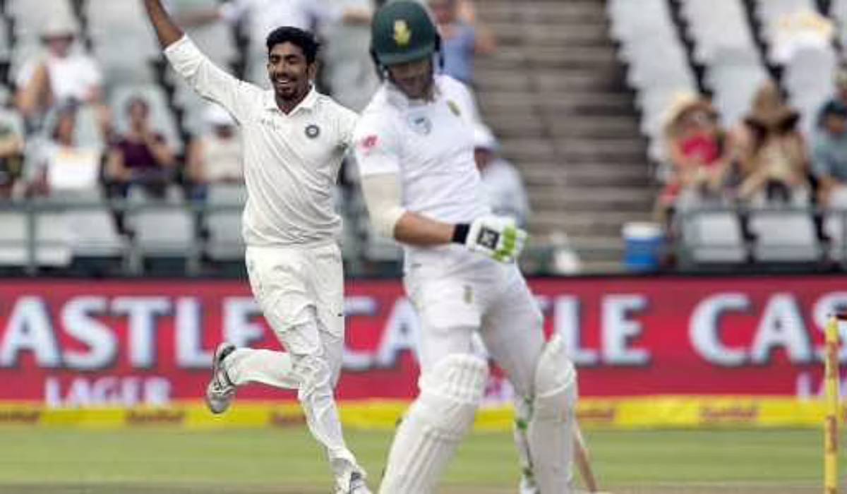 Jasprit Bumrah celebrates his maiden five-wicket haul
