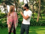Hrithik Roshan meets Samantha Lockwood. Hrithik Roshan meets Samantha Lockwood.