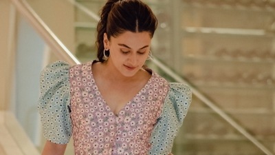 Taapsee Pannu serves the hottest upgrade to our party wardrobe as she steps out in a multi-hued floral print satin mini dress that looks perfect for for parties, cruise, holiday, pre-spring or travel. (Instagram/taapsee) Taapsee Pannu serves the hottest upgrade to our party wardrobe as she steps out in a multi-hued floral print satin mini dress that looks perfect for for parties, cruise, holiday, pre-spring or travel. (Instagram/taapsee)