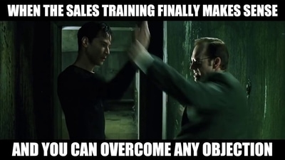 Surely there will be times in your life when you’ve finally got it figured out. When freshman worries have faded away, first-day jitters have passed, when you’ve turned a corner and overcome heartbreak, bankruptcy or life’s usual challenges. That day this meme, of Neo effortlessly anticipating and thwarting the Agent’s every move (because he is The One) will come in handy. (Courtesy: Warner Bros.)