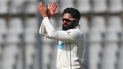 New Zealand spinner Ajaz Patel (AP)
