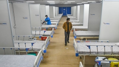 The Covid-19 facility at Delhi's Commonwealth Games Village is being readied in view of the rising Omicron cases in the Capital. (PTI) The Covid-19 facility at Delhi's Commonwealth Games Village is being readied in view of the rising Omicron cases in the Capital. (PTI)