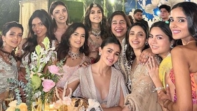 Alia Bhatt at her friend's wedding.