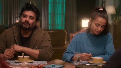 R Madhavan and Surveen Chawla in Decoupled. R Madhavan and Surveen Chawla in Decoupled.