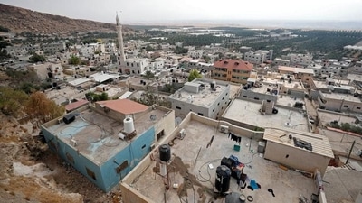 Palestinian houses and buildings in Jordan Valley in the Israeli-occupied West Bank. (REUTERS Photo)