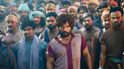 Allu Arjun in a still from Pushpa. Allu Arjun in a still from Pushpa. 