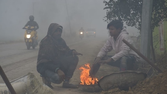 The night temperature at other places in Rajasthan was above six degrees Celsius(HT Photo/ Sakib Ali )