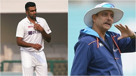 Ravichandran Ashwin (L) and Ravi Shastri.(PTI) Ravichandran Ashwin (L) and Ravi Shastri.(PTI)