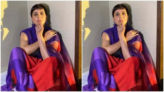 Kirti decked up in the traditional attire to attend a event in Jaipur.(Instagram/@iamkirtikulhari)
