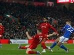 Leicester City's Kiernan Dewsbury-Hall shoots at goal REUTERS/Craig Brough.