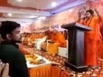 Screengrab from videos of 3-day Dharma Sansad which are now viral on social media.&nbsp;