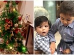 Shahid Kapoor and Mira Rajput’s children Misha and Zain decorated the Christmas tree at their home.