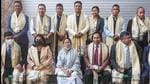 The 12 legislators led by former Chief Minister Dr. Mukul Sangma had handed over the letter of merger to the Speaker on November 24. (PTI PHOTO.) The 12 legislators led by former Chief Minister Dr. Mukul Sangma had handed over the letter of merger to the Speaker on November 24. (PTI PHOTO.)