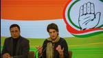 Congress general secretary Priyanka Gandhi addresses a press conference at the party headquarters, in New Delhi, on Thursday. (HT/Amal K S) Congress general secretary Priyanka Gandhi addresses a press conference at the party headquarters, in New Delhi, on Thursday. (HT/Amal K S)