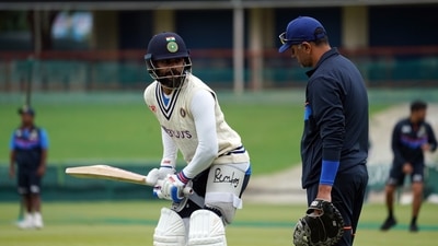 Head Coach of Team India Rahul Dravid with Indian Test captain Virat Kohli during a practice session ahead of the first Test match between India and South Africa, at Super Sport Park in Centurion on Monday (ANI)