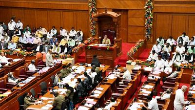 Karnataka chief minister Basavaraj Bommai speaks in the assembly during the passage of the anti-conversion bill on Thursday. (ANI)