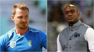 Dale Steyn (L) and Brian Lara will be seen in the SRH dugout in IPL 2022. (Getty/IPL)