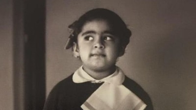 Actor Kirron Kher in a childhood picture. Actor Kirron Kher in a childhood picture.