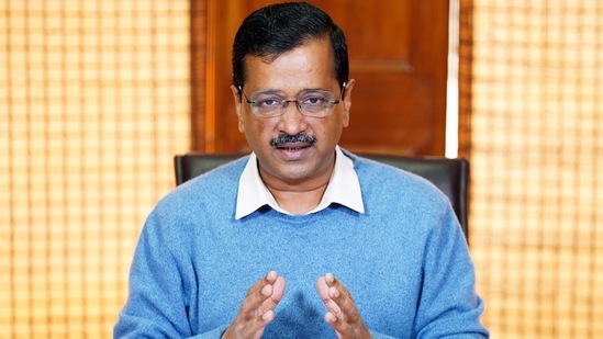 Delhi chief minister Arvind Kejriwal addresses the press on the rising number of cases of the Omicron variant in New Delhi on Monday. (ANI)