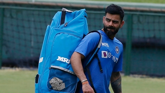 Virat Kohli leaves after a practice session ahead of India first test against South Africa, in Centurion, Pretoria, South Africa Tuesday, Dec, 21, 2021(AP)