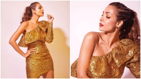 Malaika Arora, on Thursday, drove our midweek blues away with a set of pictures showcasing her recent look at the Golden Glory Awards 2021. For the fashion photoshoot before making an appearance at the event, Malaika decked up in shades of gold and looked like a million bucks. Pics inside(Instagram/@malaikaaroraofficial)