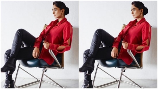 Jersey Promotions: Mrunal Thakur slays casual fashion in a shirt and ...