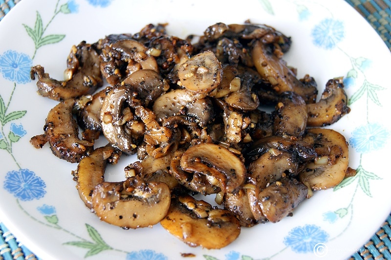 Crispy mushroom with salt and pepper