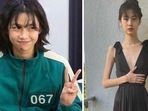Jung Ho-yeon in Squid Game (L) and in one of the pictures shared by her (R), which sparked comments about her health. Jung Ho-yeon in Squid Game (L) and in one of the pictures shared by her (R), which sparked comments about her health.