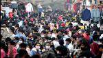 Crowds at Sarojini Nagar market on Thursday. (ANI) Crowds at Sarojini Nagar market on Thursday. (ANI)