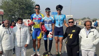 Ludhiana skaters being awarded for their excellent performance at the 59th National Roller Skating championship (HT PHOTO)