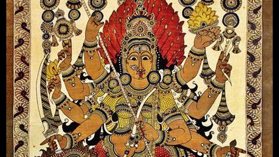 The painting traditions of Kalighat, Madhubani, Mata ni Pachedi, and Pichwai have come alive in this exhibition themed around the ‘Devi’. The painting traditions of Kalighat, Madhubani, Mata ni Pachedi, and Pichwai have come alive in this exhibition themed around the ‘Devi’.