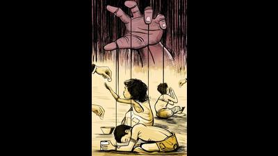There seems to be no end to the age-old scourge of begging in the Chandigarh tricity area. (Illustration: Biswajit Debnath/HT) There seems to be no end to the age-old scourge of begging in the Chandigarh tricity area. (Illustration: Biswajit Debnath/HT)