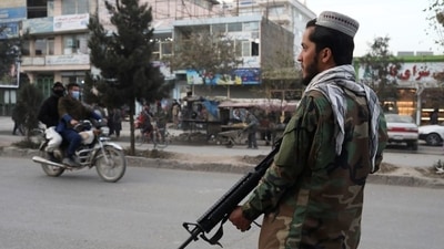 A Taliban fighter stands guard in Kabul, Afghanistan. REUTERS/Ali Khara (REUTERS)