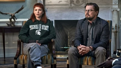 Don’t Look Up movie review: Leonardo DiCaprio and Jennifer Lawrence play astronomers in the film.
