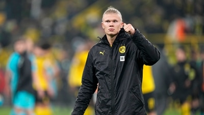 Borussia Dortmund forward Erling Haaland&nbsp; (AP)