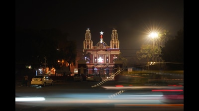 The Sacred Heart Cathedral in Connaught Place is among the city’s oldest Churches that attract visitors on Christmas day and eve. (Photo: Gokul VS/HT) The Sacred Heart Cathedral in Connaught Place is among the city’s oldest Churches that attract visitors on Christmas day and eve. (Photo: Gokul VS/HT)