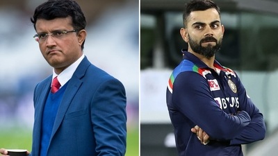 Sourav Ganguly and Virat Kohli have provided contrasting takes on the same topic. (Getty) Sourav Ganguly and Virat Kohli have provided contrasting takes on the same topic. (Getty)