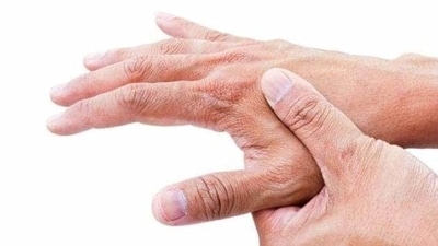 Massage the hand - Massage one palm with your other thumb. This helps in stopping the hiccups. Massage the hand - Massage one palm with your other thumb. This helps in stopping the hiccups.