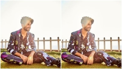 Shahid, in gel-coated short hair, looked sun-kissed as he smiled for the pictures. (Instagram/@shahidkapoor)