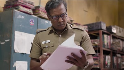 Writer movie review: Samuthirakani plays a cop in the movie, who has spent his entire 35 years of service behind the desk. Writer movie review: Samuthirakani plays a cop in the movie, who has spent his entire 35 years of service behind the desk.