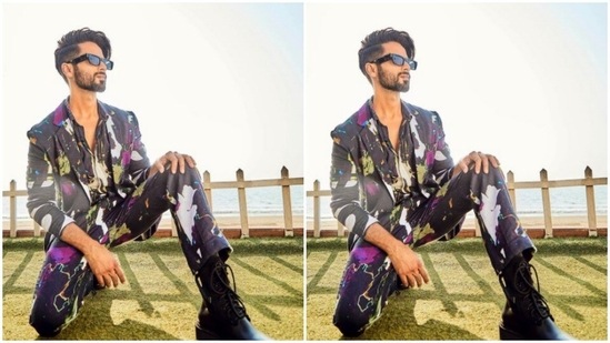 For footwear, Shahid opted for classic black boots to go with the attire.(Instagram/@shahidkapoor)