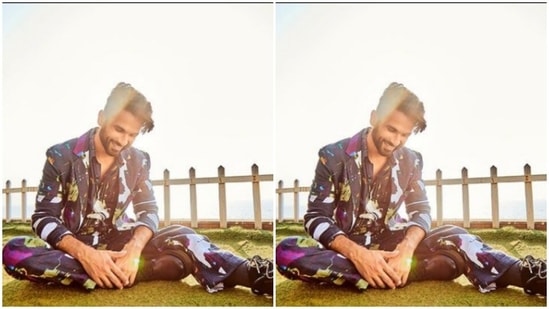 Styled by fashion stylist Anisha Jain, Shahid posed under the winter sun for the pictures.(Instagram/@shahidkapoor)