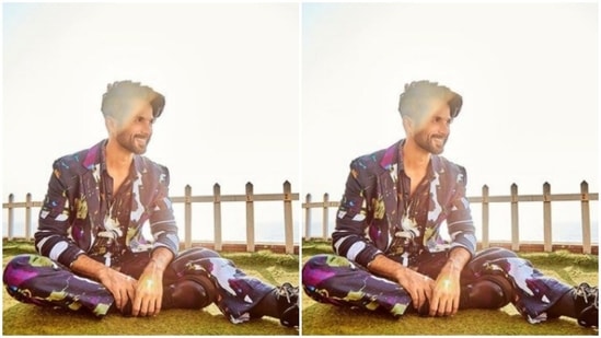 Shahid, in gel-coated short hair, looked sun-kissed as he smiled for the pictures.(Instagram/@shahidkapoor)