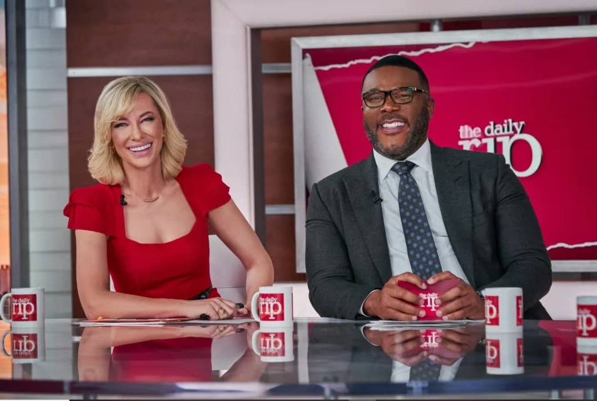 Cate Blanchett and Tyler Perry in a still from the movie.
