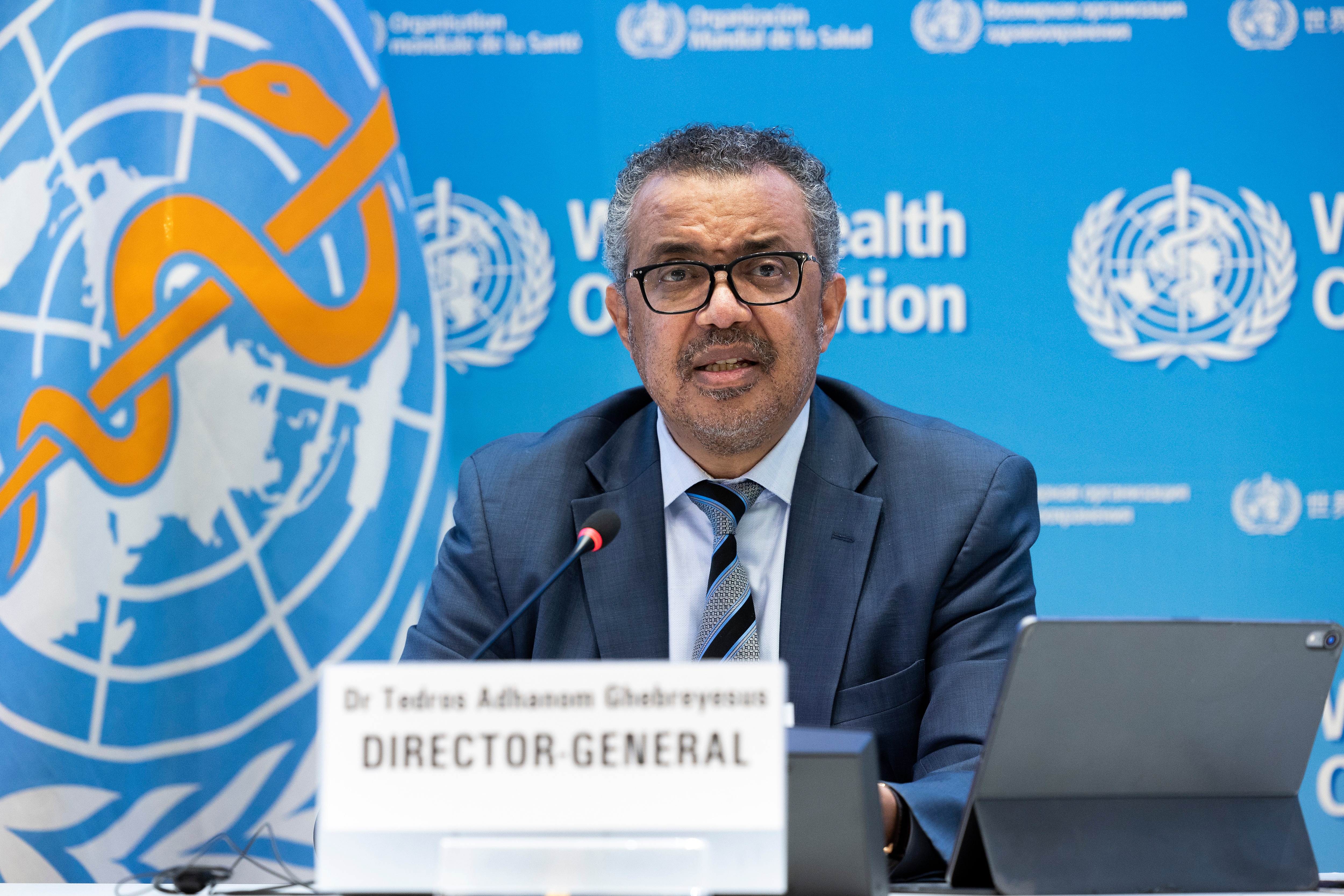 Tedros Adhanom Ghebreyesus, the director-general of the World Health Organization (WHO), talks to the media regarding the coronavirus and global health priorities in 2022. (AP) Tedros Adhanom Ghebreyesus, the director-general of the World Health Organization (WHO), talks to the media regarding the coronavirus and global health priorities in 2022. (AP)