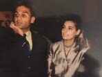 Suniel Shetty shares throwback photo with wife Mana Shetty.(Instagram)