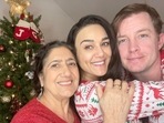 Preity Zinta celebrates Christmas with her husband Gene Goodenough.(Instagram) Preity Zinta celebrates Christmas with her husband Gene Goodenough.(Instagram)